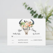 Rustikale Boho Floral Antelope Hunt ist über UAWG Einladung (Stehend Vorderseite)