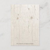 Rustikale Boho Floral Antlers Wood Wedding Begleitkarte (Rückseite)