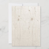 Rustikale Boho Floral Antlers Wood Wedding Einladung (Rückseite)