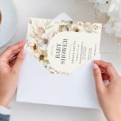 Rustikale Boho Floral Baby Dusche Einladung