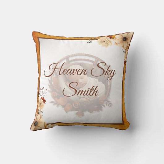 Rustikale Boho Floral Baby Dusche Kissen (Rückseite)