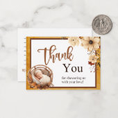 Rustikale Boho Floral Baby Dusche Mitteilungskarte (Vorderseite/Rückseite Beispiel)