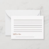 Rustikale Boho Floral Baby Dusche Mitteilungskarte (Rückseite)