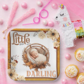 Rustikale Boho Floral Baby Dusche Pappteller (Party)
