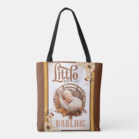 Rustikale Boho Floral Baby Dusche Tasche (Rückseite)