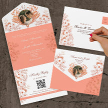 Rustikale Boho Floral Coral Wedding