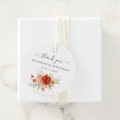 Rustikale Boho Floral Gastgeschenke Hochzeiten bev Geschenkanhänger (Beispiel)