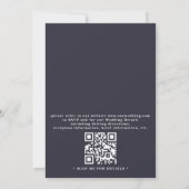 Rustikale Boho-Floral-Hirsch-Geweih-QR-Code-Hochze Einladung (Rückseite)