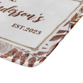 Rustikale Boho Floral Monogram Custom Schneidebrett (Ecke)