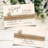 Rustikale Boho Floral Öko Wood Wildblume Hochzeit RSVP Karte