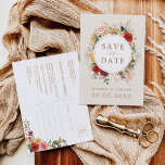 Rustikale Boho Floral Tropical Pampas Grass Weddin Ankündigungspostkarte<br><div class="desc">Diese wunderschöne boho-inspiriert Save the Date Karte wird Ihre Hochzeit mit einer perfekten Touch bereichern. Das Design besticht durch rustikale Aquarellfarben,  elegante Pampas-Gras und üppige tropische Vegetation,  ergänzt durch moderne Typografie.</div>