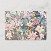 Rustikale Boho Floral Wedding Begleitkarte (Rückseite)