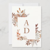 Rustikale Boho Floral Wedding Einladung (Vorderseite)