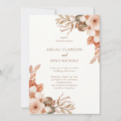 Rustikale Boho Floral Wedding Einladung (Rückseite)