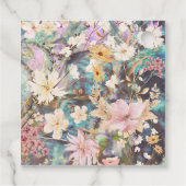 Rustikale Boho Floral Wedding Geschenkanhänger (Rückseite)