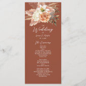 Rustikale Boho Floral Wedding Programm (Vorderseite)