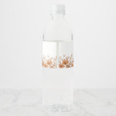 Rustikale Boho Floral Wedding Wasserflaschenetikett (Rückseite)