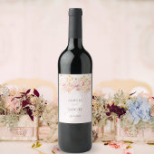 Rustikale Boho Floral Wedding Weinetikett