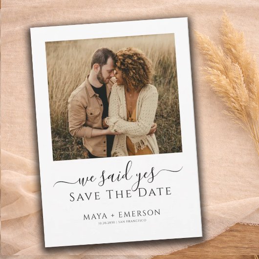Rustikale Boho-Foto-Hochzeit  Save The Date