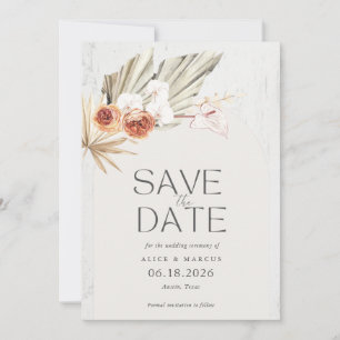 Rustikale Boho-Foto-Hochzeit "Save the Date" Save The Date