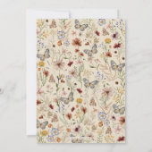 Rustikale Boho Garden-Blume Hochzeit speichern das Einladung (Rückseite)