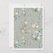 Rustikale Boho Gender Neutral Baby Shower Einladun Einladung (Rückseite)