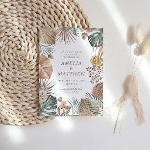 Rustikale Boho Greenery Stilvolle Herbsthochzeit Save The Date