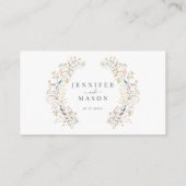 Rustikale Boho-Herbst-Blumen-Hochzeits-RSVP-QR-Cod Begleitkarte (Rückseite)