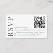 Rustikale Boho-Herbst-Blumen-Hochzeits-RSVP-QR-Cod Begleitkarte (Vorderseite)