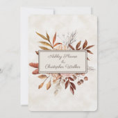 Rustikale Boho Herbst Herbstwoche Einladung (Rückseite)