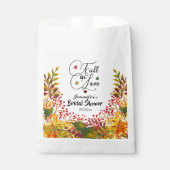 Rustikale Boho Herbstblütenhochzeit fällt in Liebe Geschenktütchen (Vorderseite)