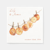 Rustikale Boho Herbstdusche getrocknete Orange Gar Serviette (Vorderseite)