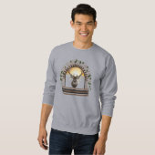 Rustikale Boho-Hirsch-Strickkunst Basic Sweatshirt (Vorne ganz)