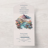 Rustikale Boho-Hochzeit All In One Einladung (Innen Boden)