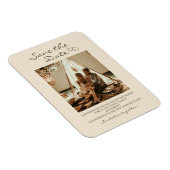 Rustikale Boho-Hochzeit Herzen Magnet (Rechte Seite)