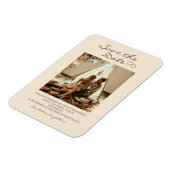 Rustikale Boho-Hochzeit Herzen Magnet (Linke Seite)