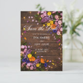 RUSTIKALE BOHO-HOLZ-SAVE-THE-DATE-HOCHZEITSEINLADU SAVE THE DATE (Stehend Vorderseite)