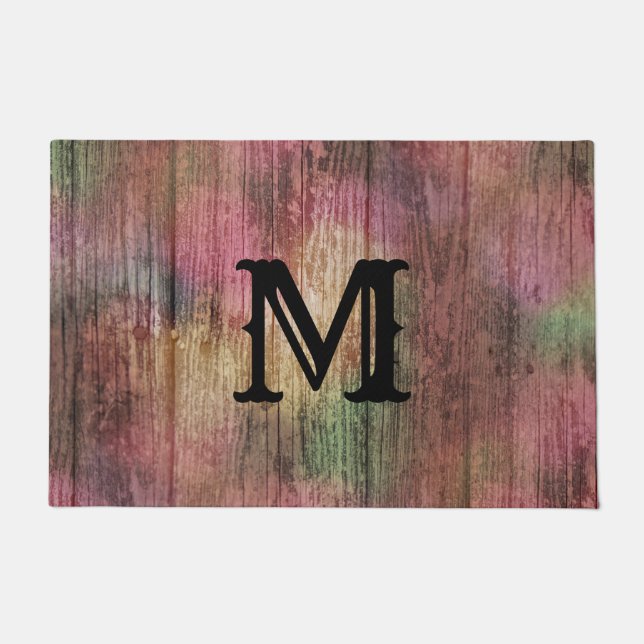 Rustikale Boho Hübsch Herbst Cranberry Sage Colors Fußmatte (Vorderseite)