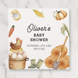 Rustikale Boho KinderBaby-Dusche auf der Bauernhöf Geschenkanhänger