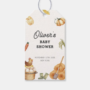Rustikale Boho KinderBaby-Dusche auf der Bauernhöf Geschenkanhänger