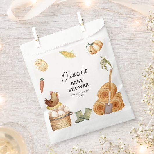 Rustikale Boho KinderBaby-Dusche auf der Bauernhöf Geschenktütchen (Ausgeschnitten)