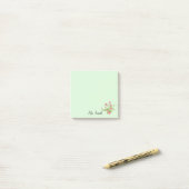 Rustikale Boho-Kleeblatt-Blumenstrauß-Monogramm Post-it Klebezettel (Auf Schreibtisch)