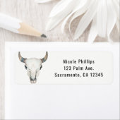 Rustikale Boho Kuh Skull Custom Party Einladung (Insitu)