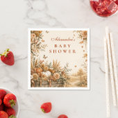 Rustikale Boho-Kürbis-Baby-Party Serviette (Beispiel)