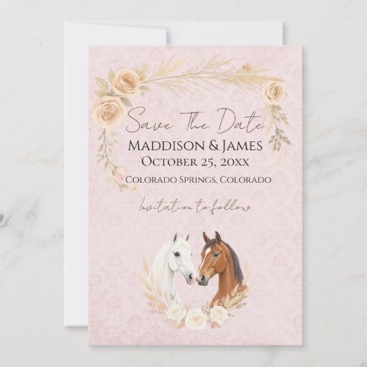 Rustikale Boho-Landhochzeit Save The Date (Vorderseite)