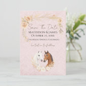 Rustikale Boho-Landhochzeit Save The Date (Stehend Vorderseite)