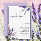 Rustikale Boho Lavender Blume Lila Hochzeit Einladung