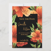 Rustikale Boho Orange Blumenhochzeit retten das Da (Vorderseite)