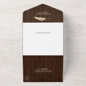 Rustikale Boho Pampas Grass Barn Wood Arch Hochzei All In One Einladung (Außenbereich)