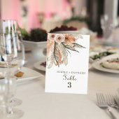 Rustikale Boho Pampas Grass Floral Wedding Platzkarte